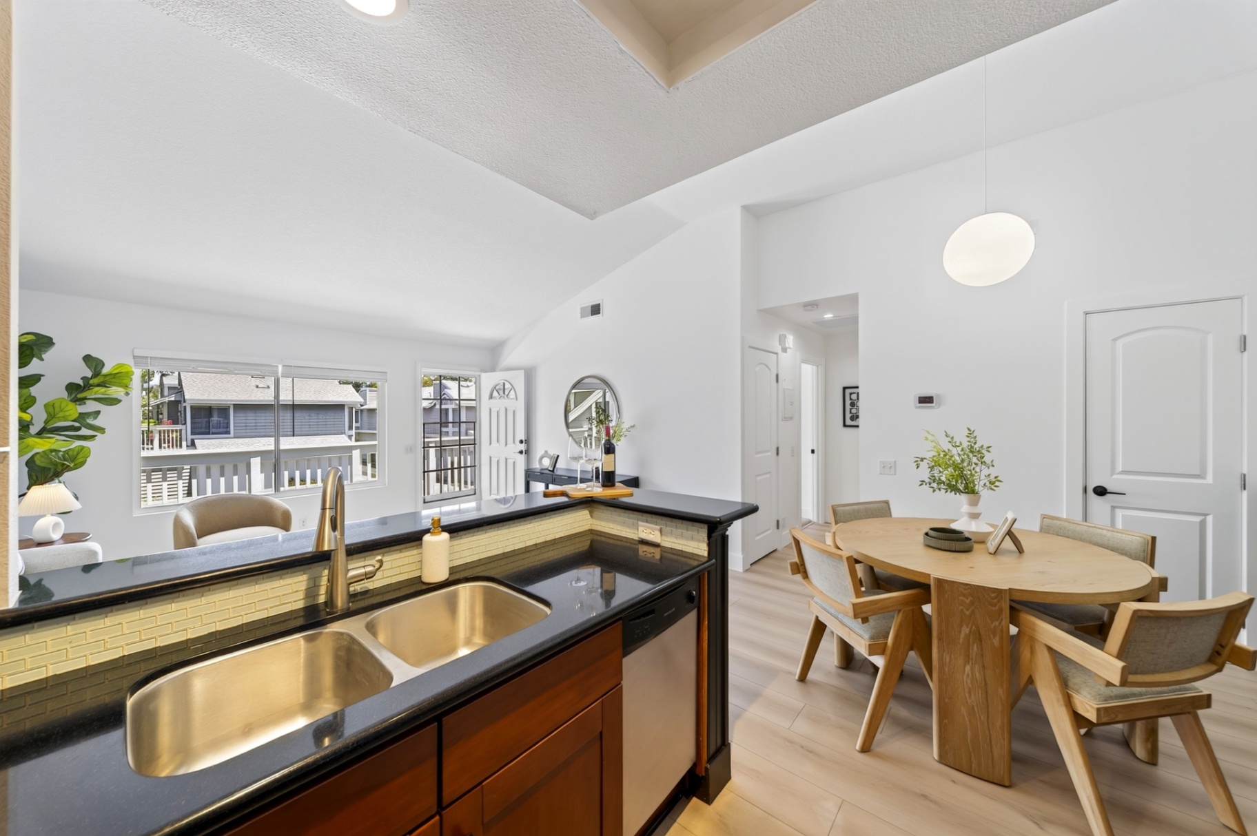 Dining area with granite counters