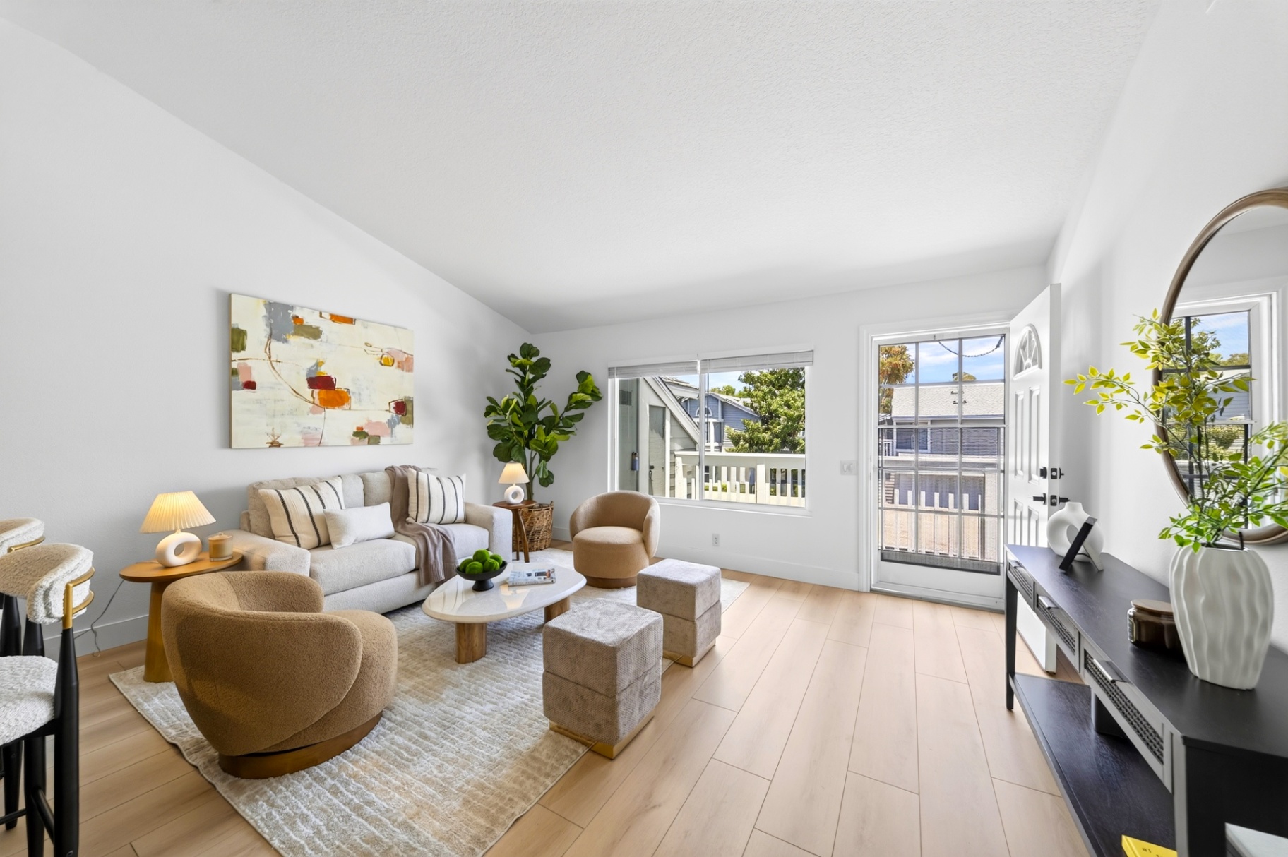 Bright living room with natural light